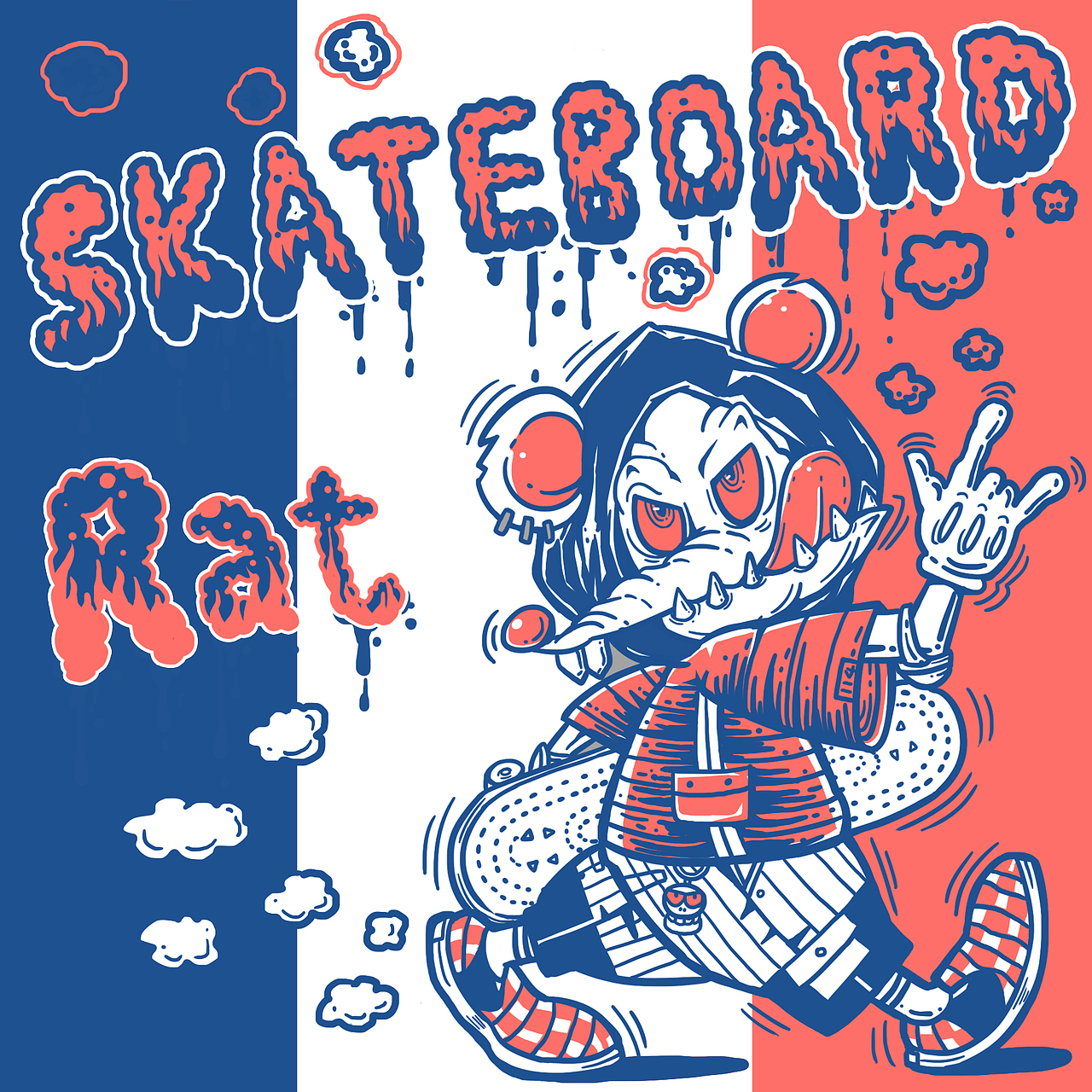 红白蓝胶袋|插画|新锐潮流插画|无了了三爷_原创作品-站酷zcool