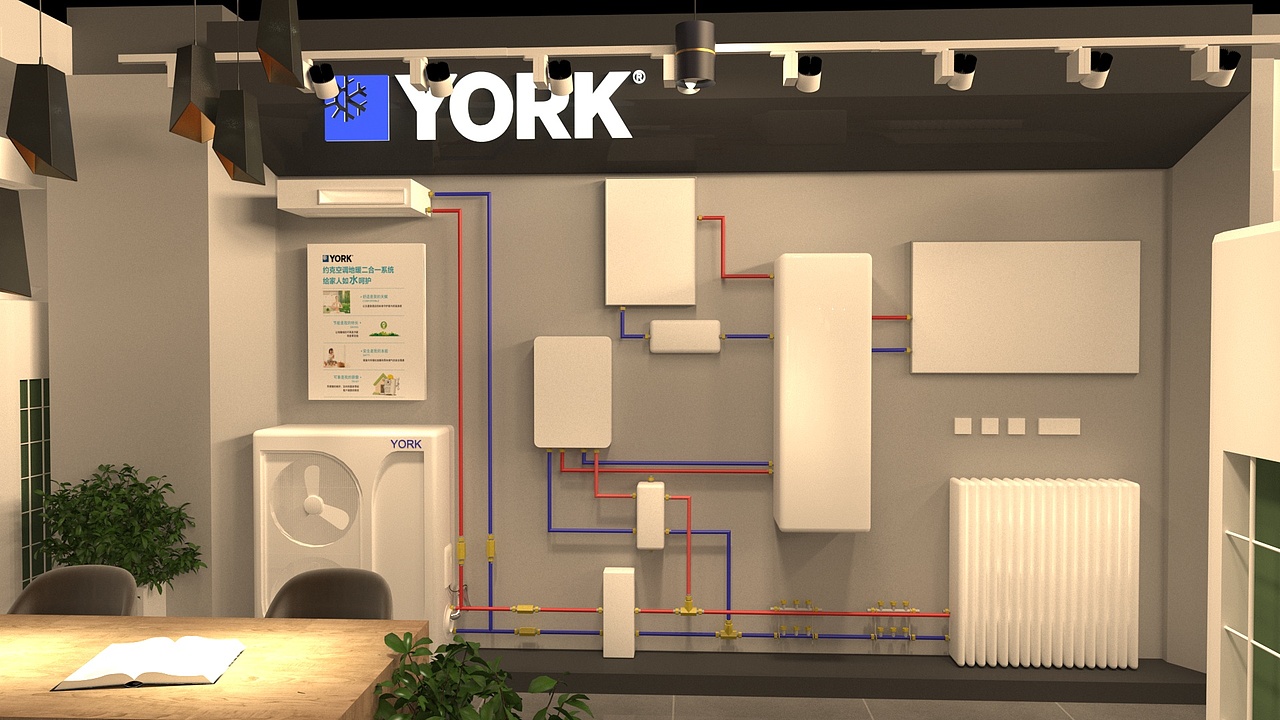 约克空调门店设计（图ZMjM3NjkwNzY4） - 家装设计 - 站酷设计师我家阿卡洒水车原创素材 - 站酷ZCOOL