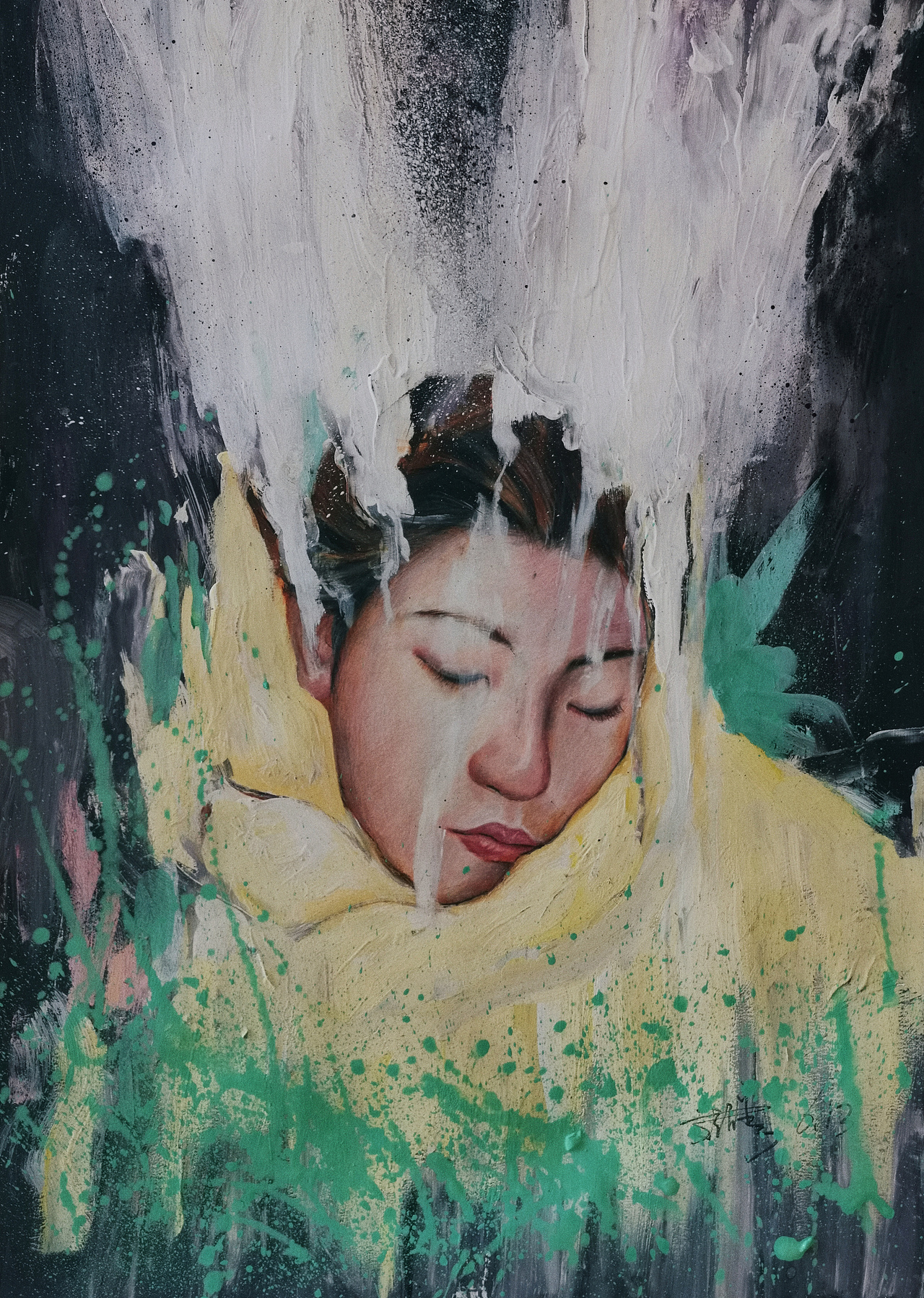 丙烯加彩鉛（圖ZMTY5NzUxMjEy） - 繪畫 - 站酷設(shè)計師文治豪原創(chuàng)素材 - 站酷ZCOOL