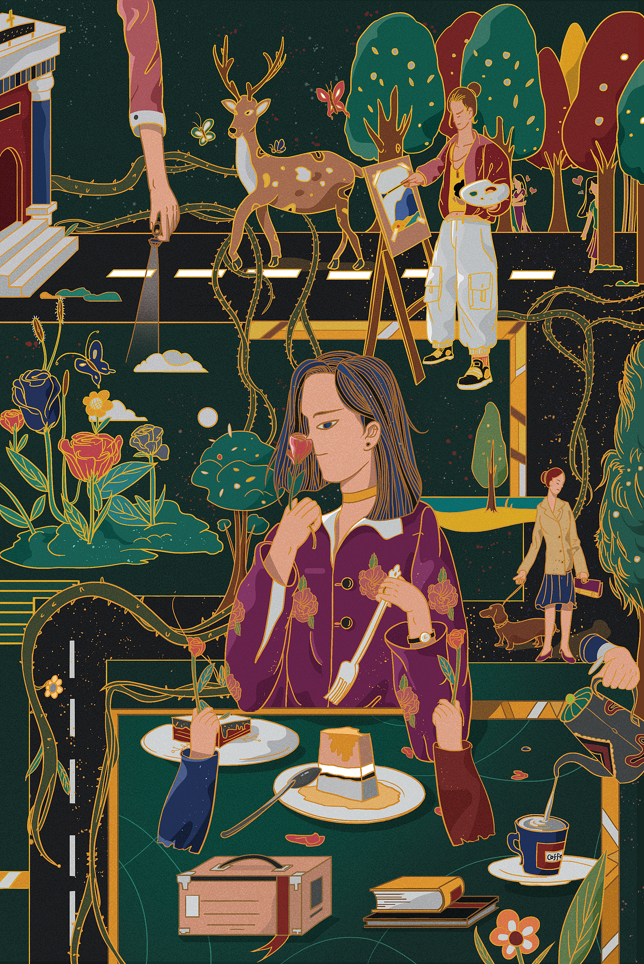 两个比特丘（图ZMjc0OTUwNzcy） - 商业插画 - 站酷设计师艺青illustration原创素材 - 站酷ZCOOL