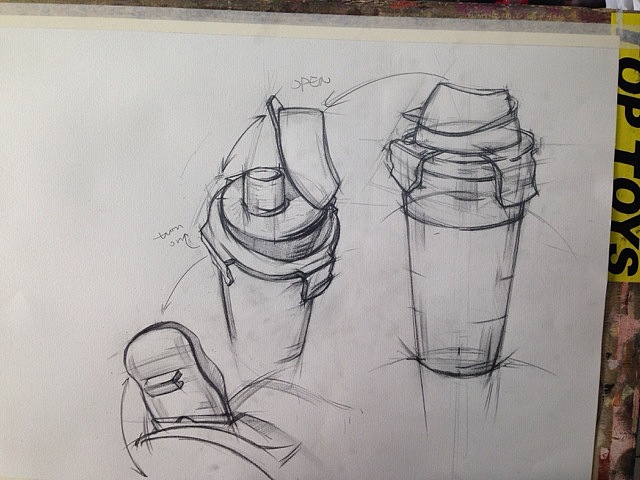 乐扣水杯三视图