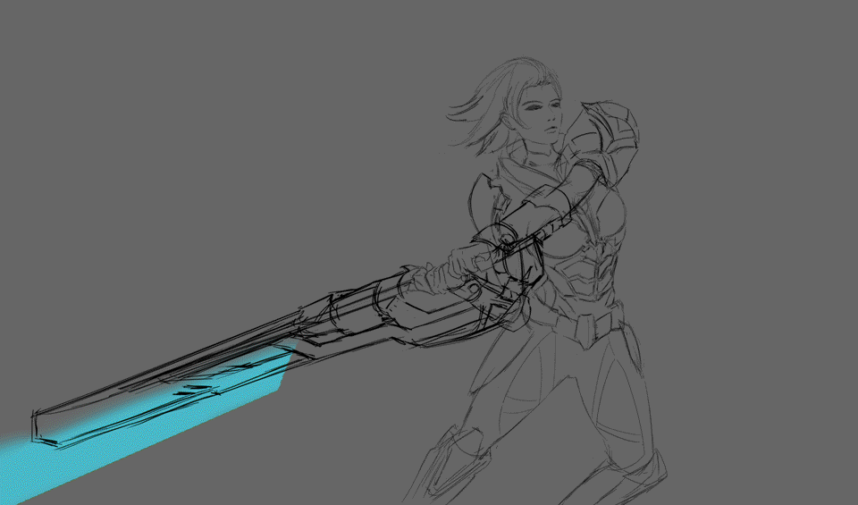 英雄联盟-放逐之刃-未来战士-锐雯-同人