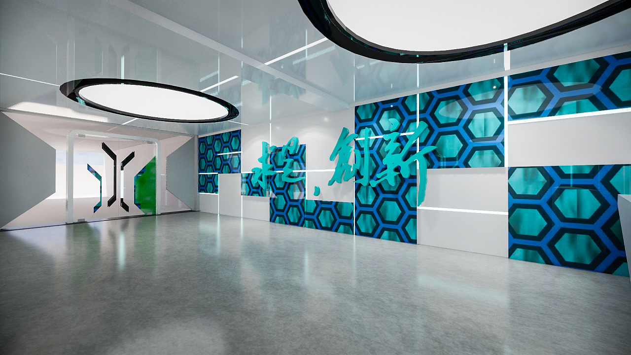 ibe双创实践基地实验室科技展厅前台概念