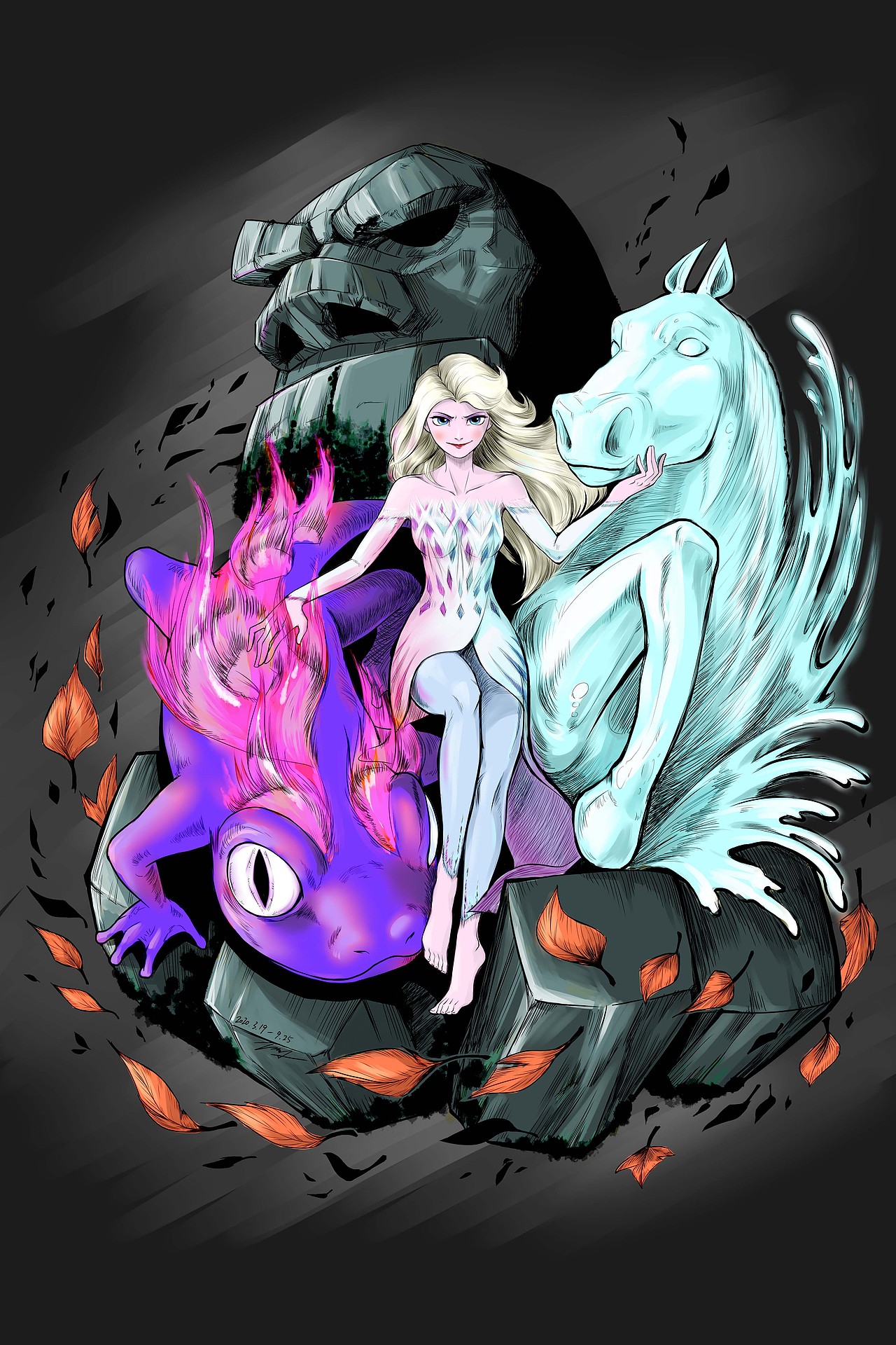 Frozen冰雪奇缘同人插画练习