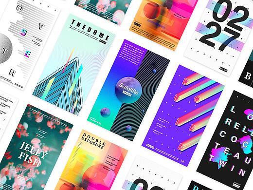 一天一张海报，一个月以后……