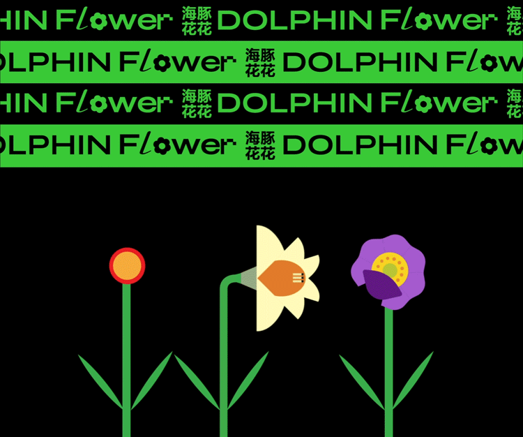 SPONGE DESIGN Project DOLPHIN FLOWER 海豚花花