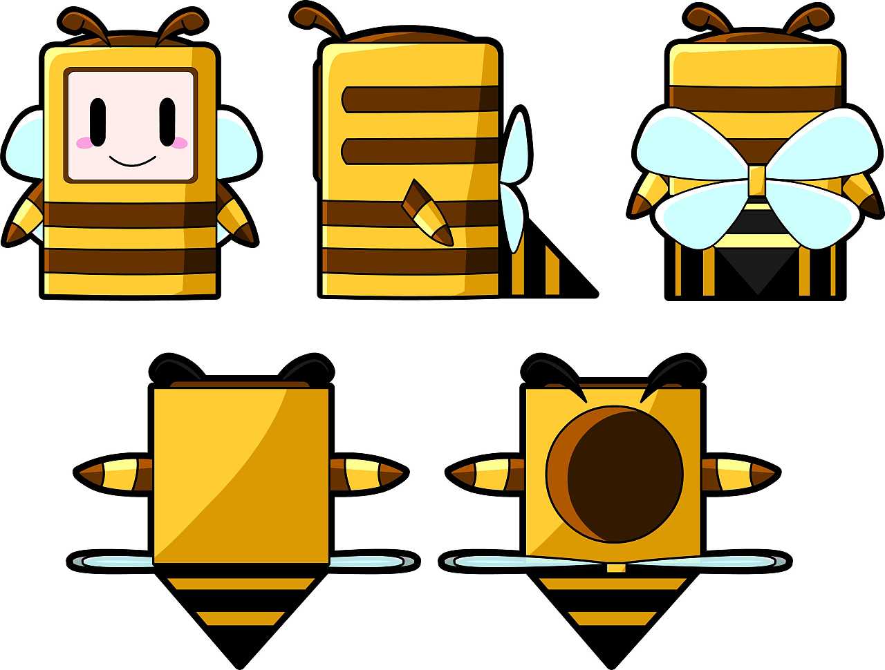 我设计的呆萌小蜜蜂~!