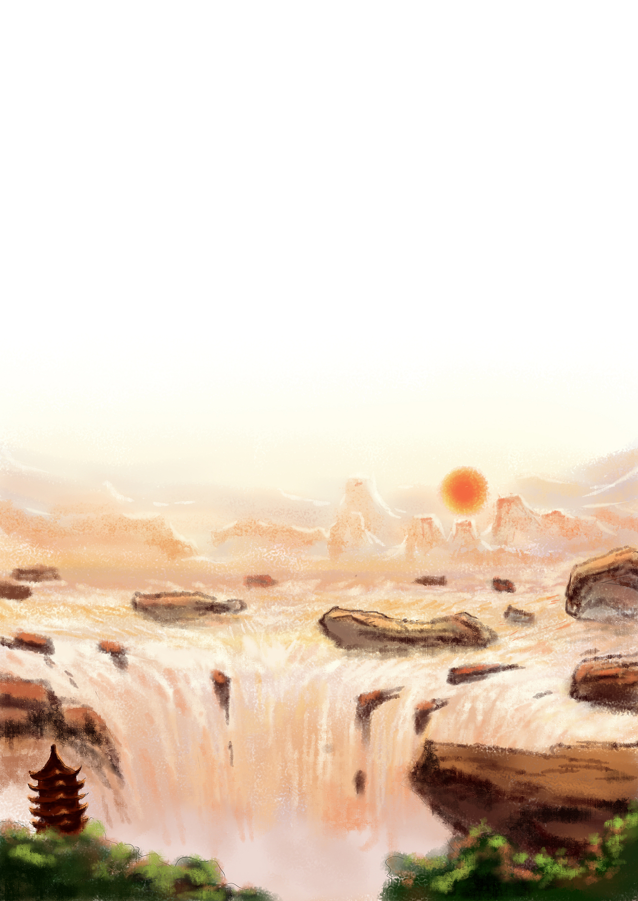 版绘水墨风古诗配图