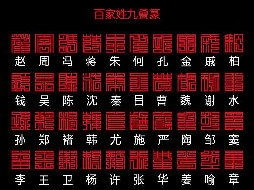 探索九叠篆百家姓（一）