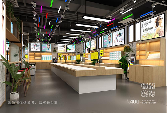 河北邯郸200㎡眼镜店装修案例,眼镜店设计效果图