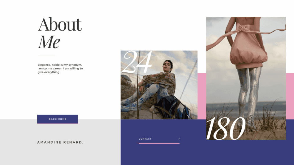 Amandine Renard Concept person website（图ZMTI4NDAzNDQ4） - 企业官网 - 站酷设计师定然葛格原创素材 - 站酷ZCOOL