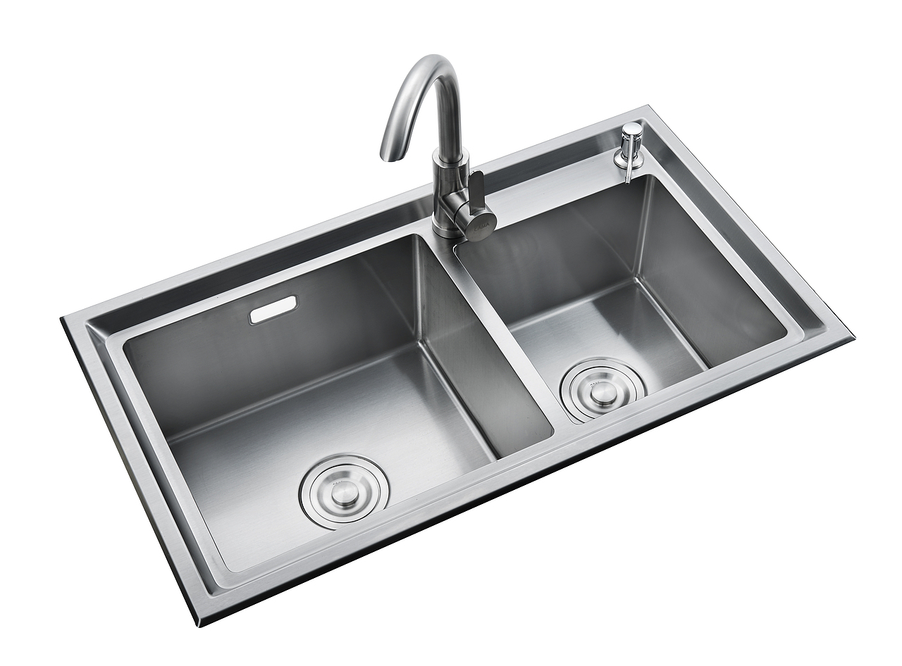 水槽 洗手盆 金属 五金质感白底拍摄