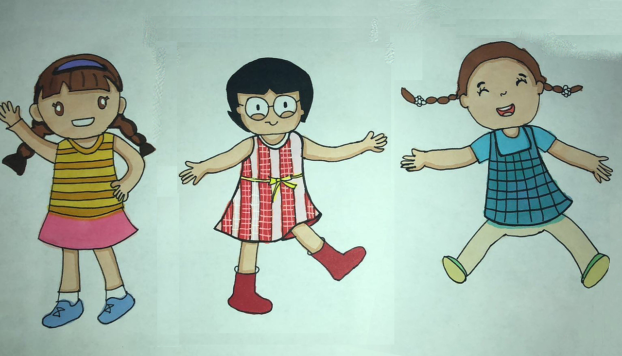 快乐体操人物图形原创手绘马克笔AI设计（图ZMTM2Mzk0MTIw） - 图案 - 站酷设计师一夫夫夫夫夫原创素材 - 站酷ZCOOL