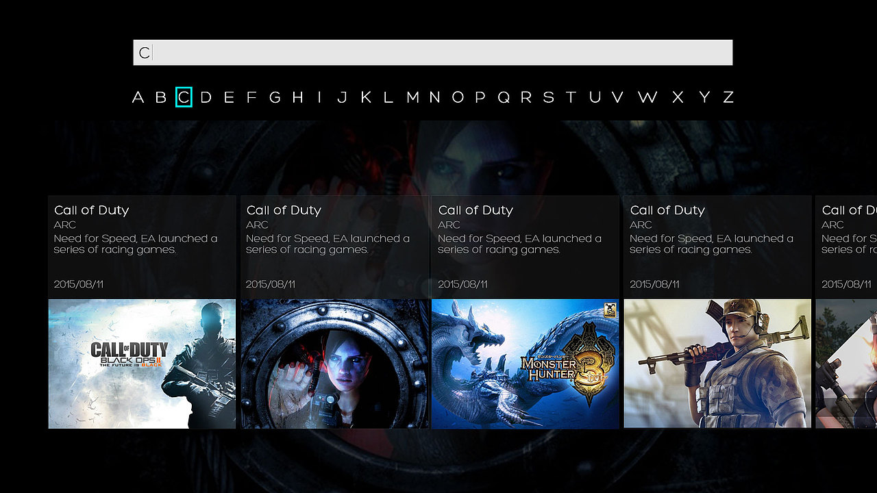 电视游戏大厅概念稿（图ZMzM0MjUxMjg=） - APP界面 - 站酷设计师gerwang原创素材 - 站酷ZCOOL