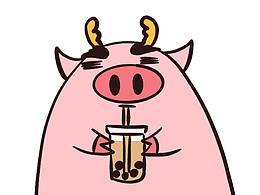 龙猪 | 手绘表情包第二弹 