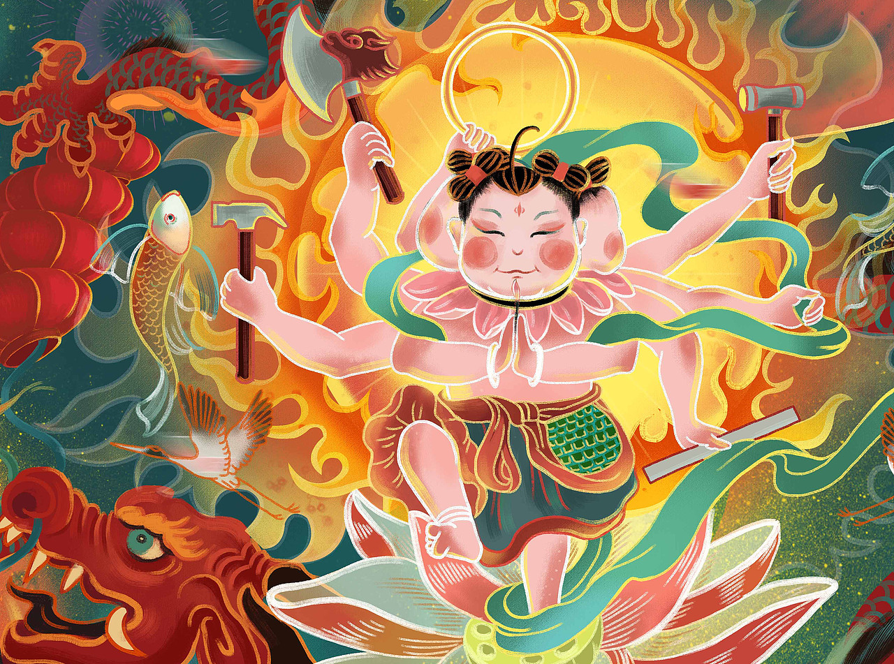 乾坤造物局文创插画视觉