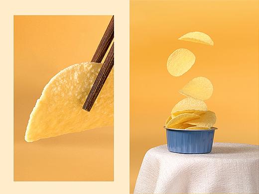 薯片|黄瓜|零食|漂浮|产品摄影自在视觉