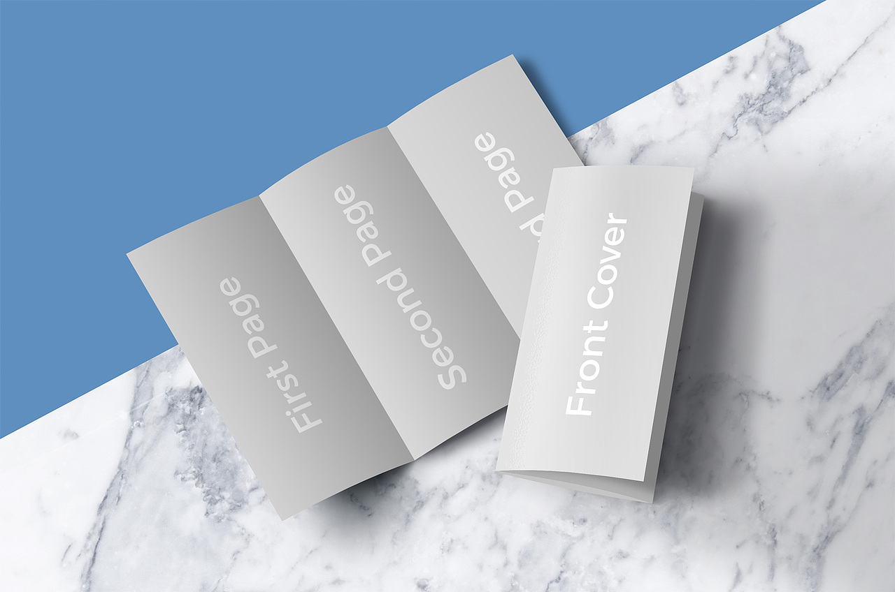 免费提供源文件三折页样机