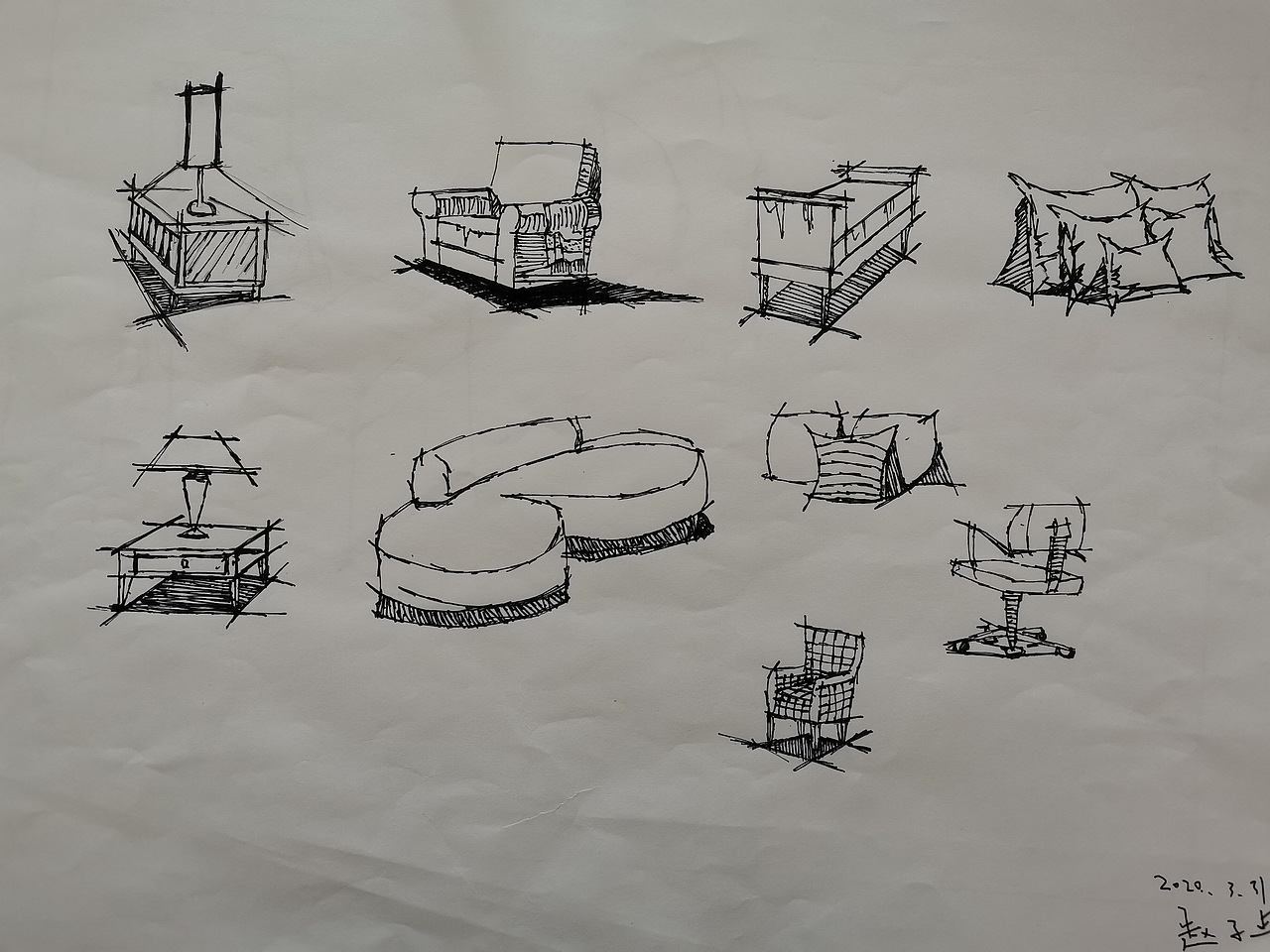 家具手绘线稿临摹