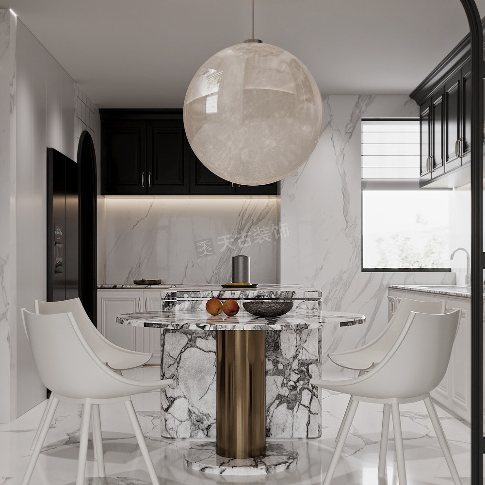 渝北公园大道上宸装修方案,法式极简风格设计效果图