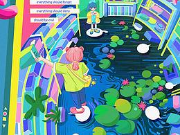 原创插画-夏日奇思妙想~