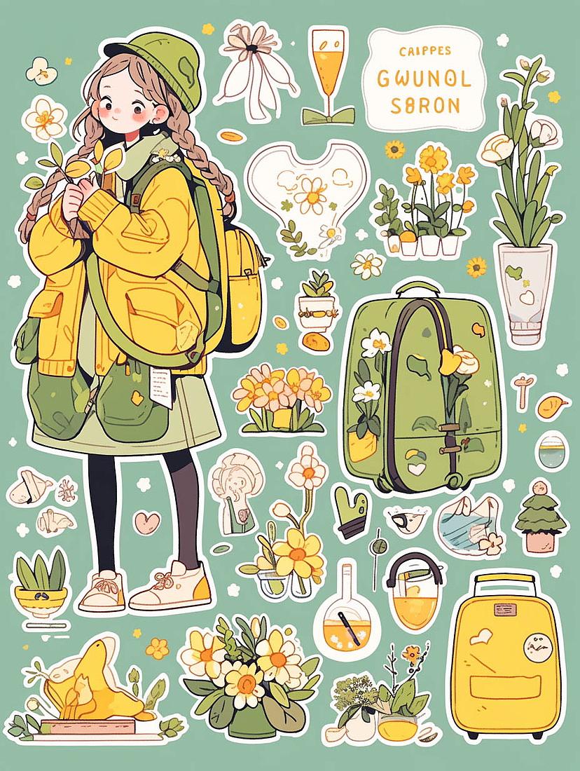 midjourney~贴纸（图ZMzUwMzA4OTY0） - 图案 - 站酷设计师quan123456原创素材 - 站酷ZCOOL