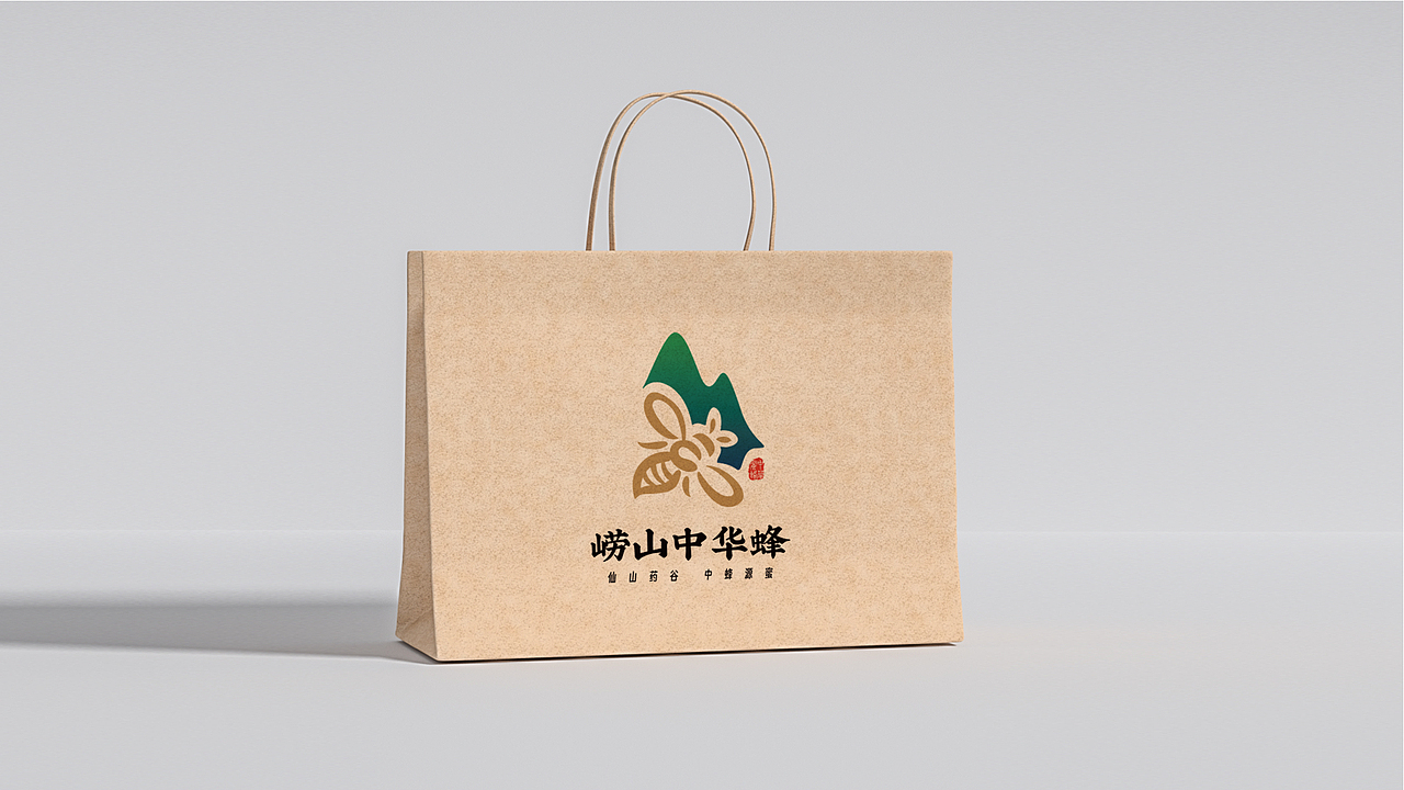 中华蜂蜂蜜标志设计