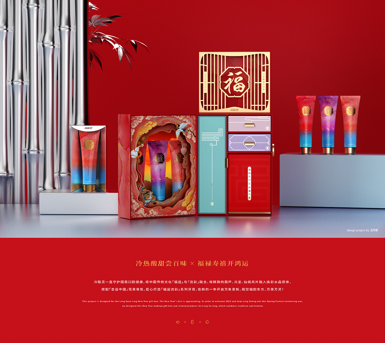 冷酸灵 × 五颗蛋 | 新年礼盒包装设计