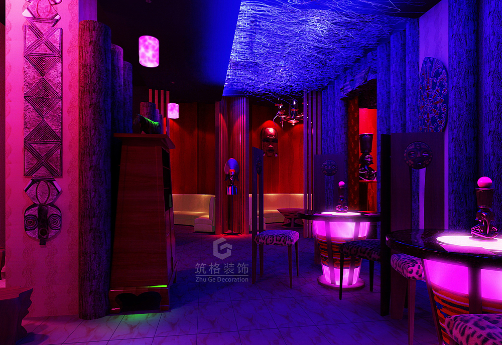 紫色大地酒吧丨贵阳电子音乐酒吧装修设计（图ZMTIxMjM2ODAw） - 家装设计 - 站酷设计师四川筑格装饰原创素材 - 站酷ZCOOL