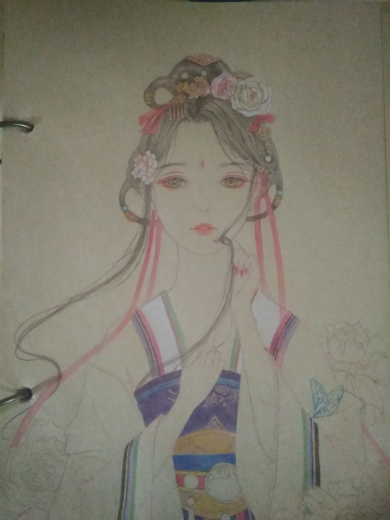 彩铅手绘 · 古风