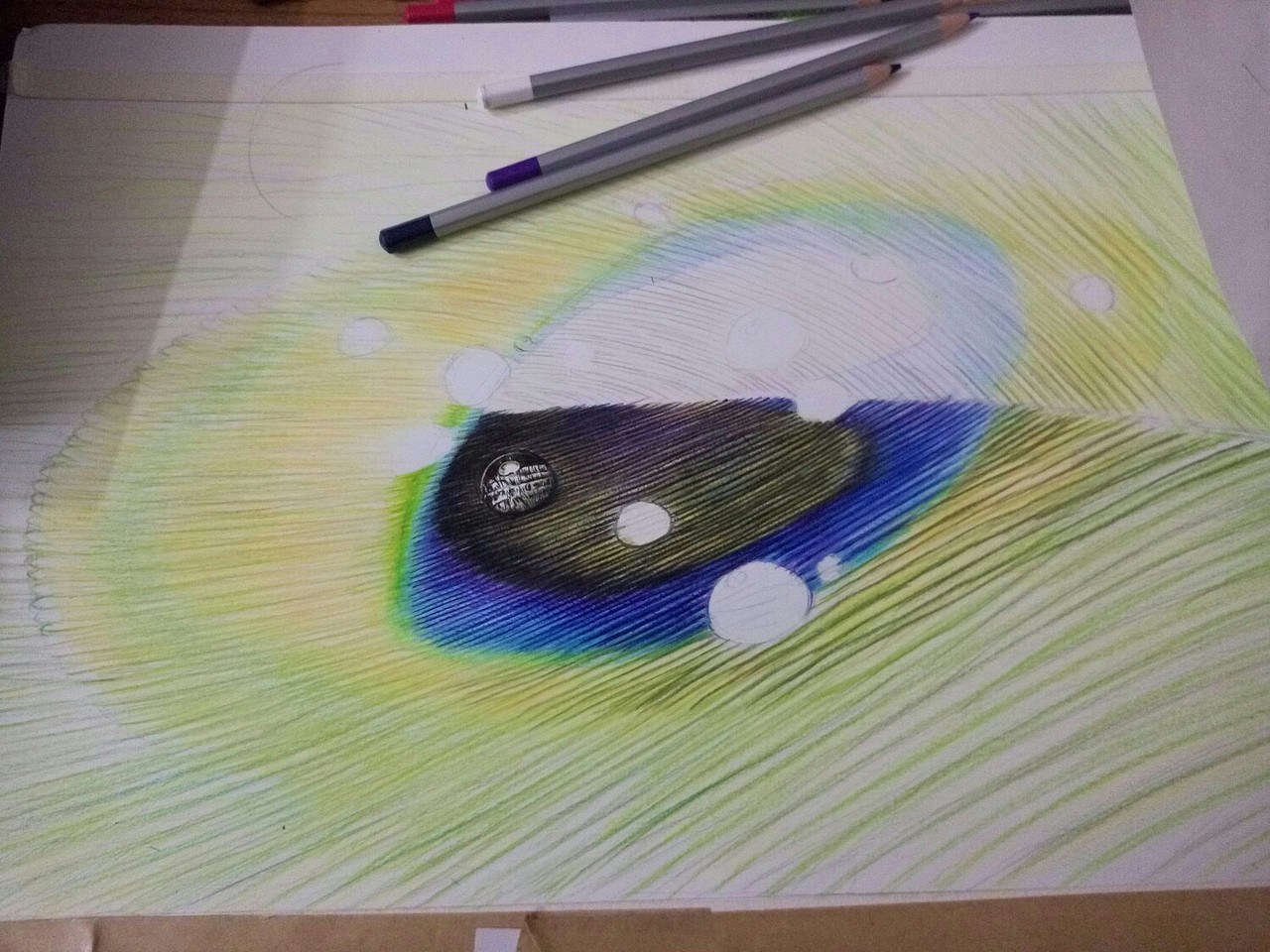 孔雀翎（图ZNDI4NDc5MTI=） - 绘画 - 站酷设计师滴水和涟漪原创素材 - 站酷ZCOOL