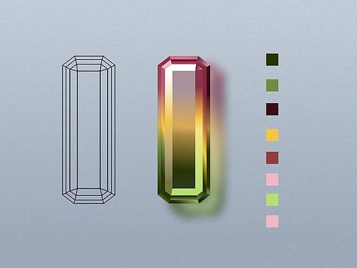 CoreIDRAW画珠宝-双色碧玺（个人主页-ZNDQxOTc1ODQ=） - 其他 - 站酷设计师ZRIDS原创素材 - 站酷ZCOOL