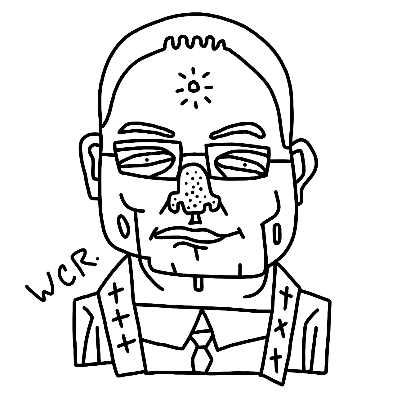 FaceDoodle/怪相涂鸦/丑叔WCR（图ZMTk3ODg5MTcy） - 新锐潮流插画 - 站酷设计师王晨睿原创素材 - 站酷ZCOOL