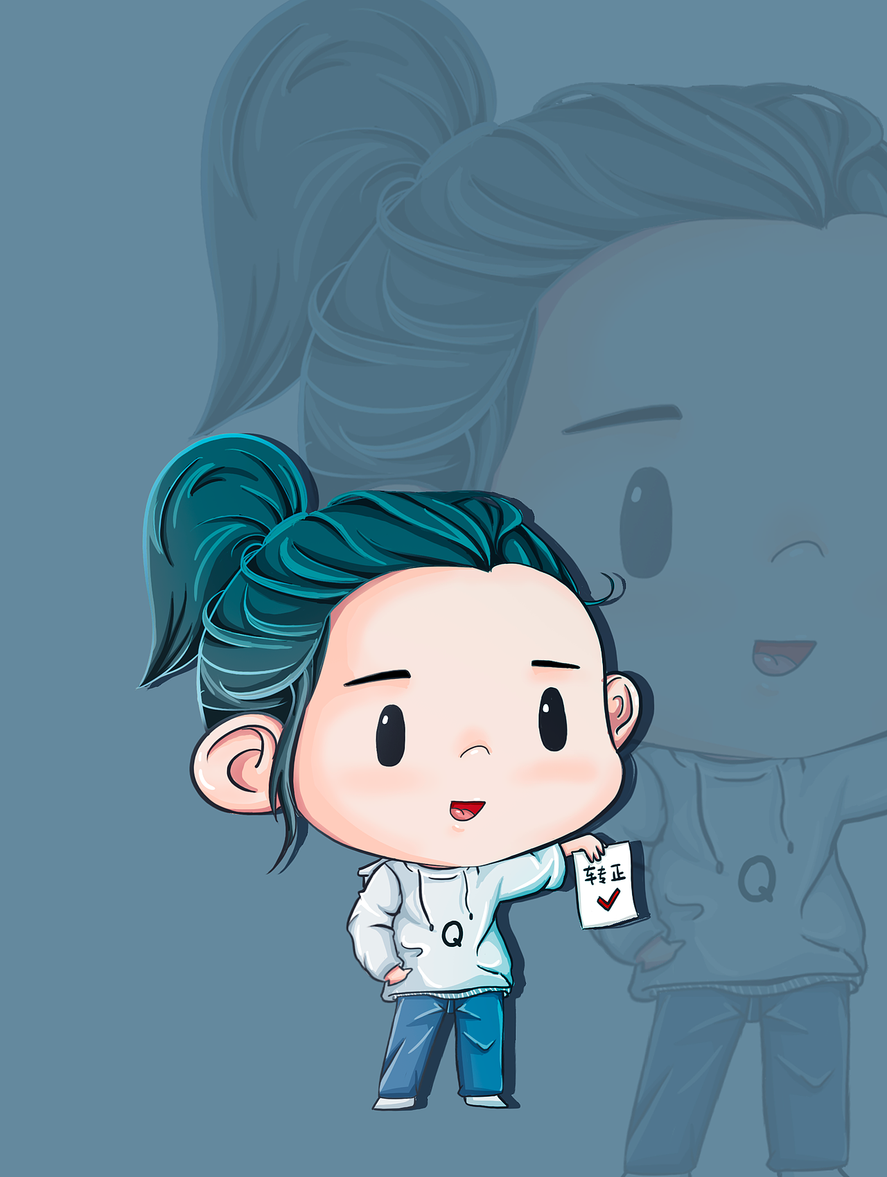 Q版人物插画（图ZMjc0NDc0NjA0） - 创作习作 - 站酷设计师Intelligent原创素材 - 站酷ZCOOL