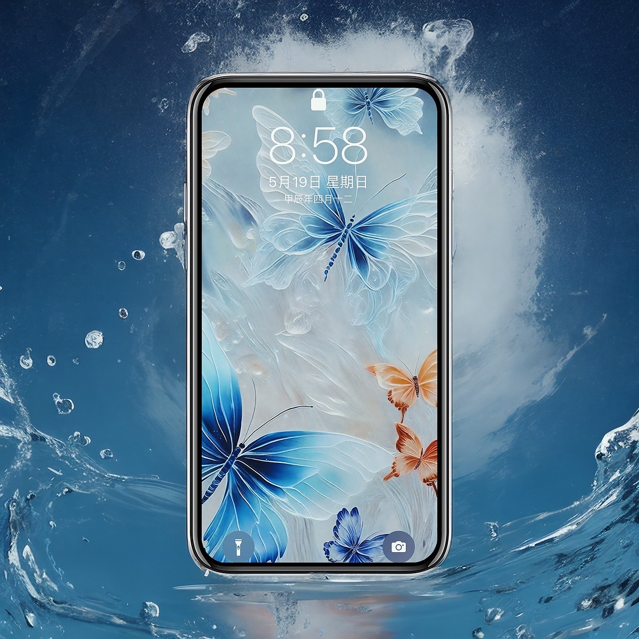 原创壁纸|冰蝴蝶