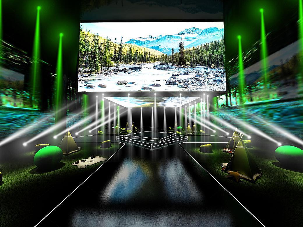 炫酷灯光羚羊谷场景舞台设计