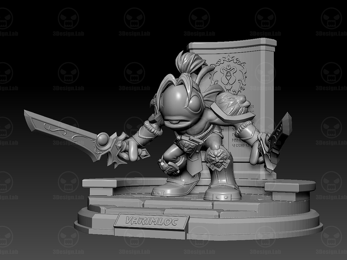 3Design.Lab魔兽世界 联盟鱼人 瓦里安小鱼人（图ZMTA0OTE5NTA4） - 人物/生物 - 站酷设计师3DesignLab原创素材 - 站酷ZCOOL