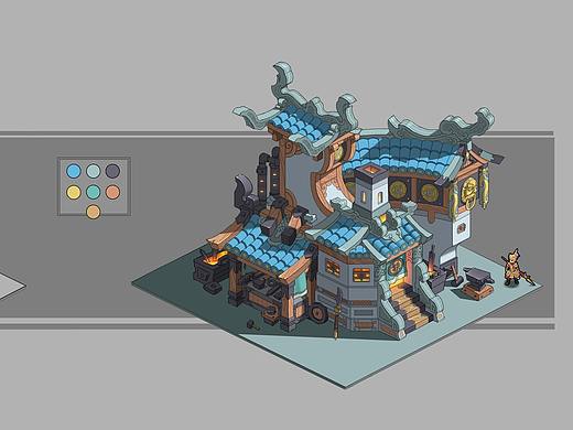 单体建筑（个人主页-ZNTIwMDQzODA=） - 游戏原画 - 站酷设计师阿鞋仔原创素材 - 站酷ZCOOL