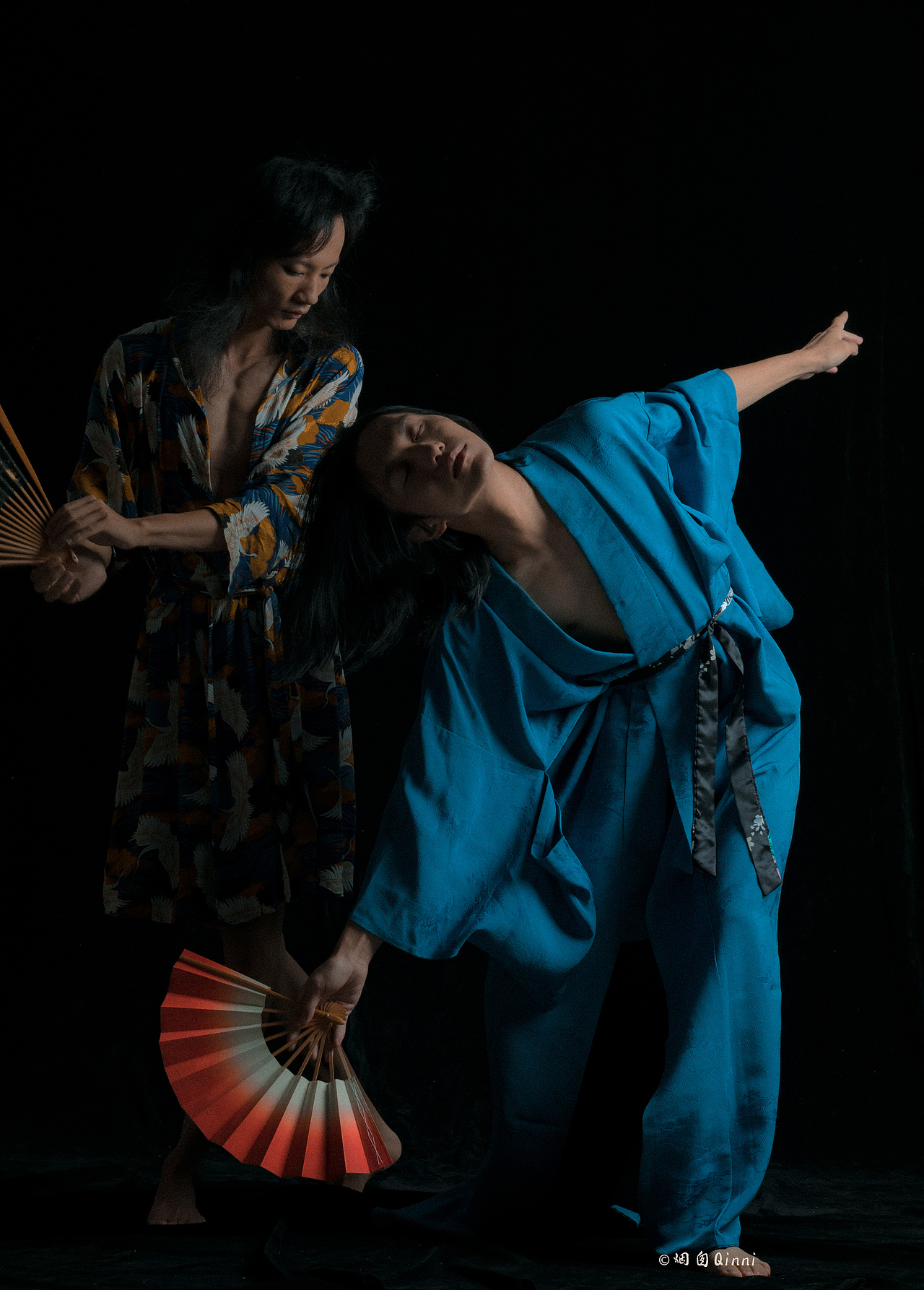 人像摄影——双人扇舞