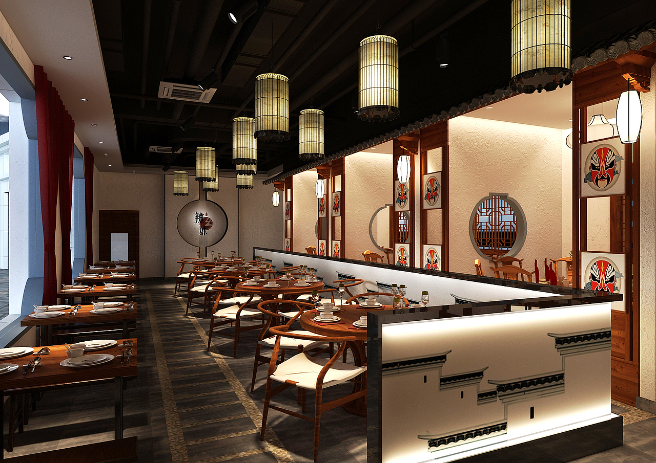 徽派饭店|空间|家装设计|zhanghao在路上_原创作品-站酷(zcool)