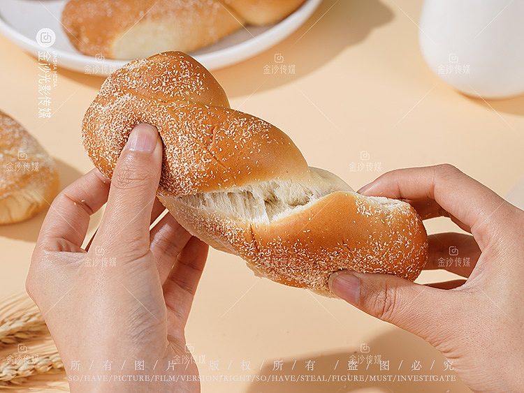 酸奶面包拍摄,夹心酸奶更好吃