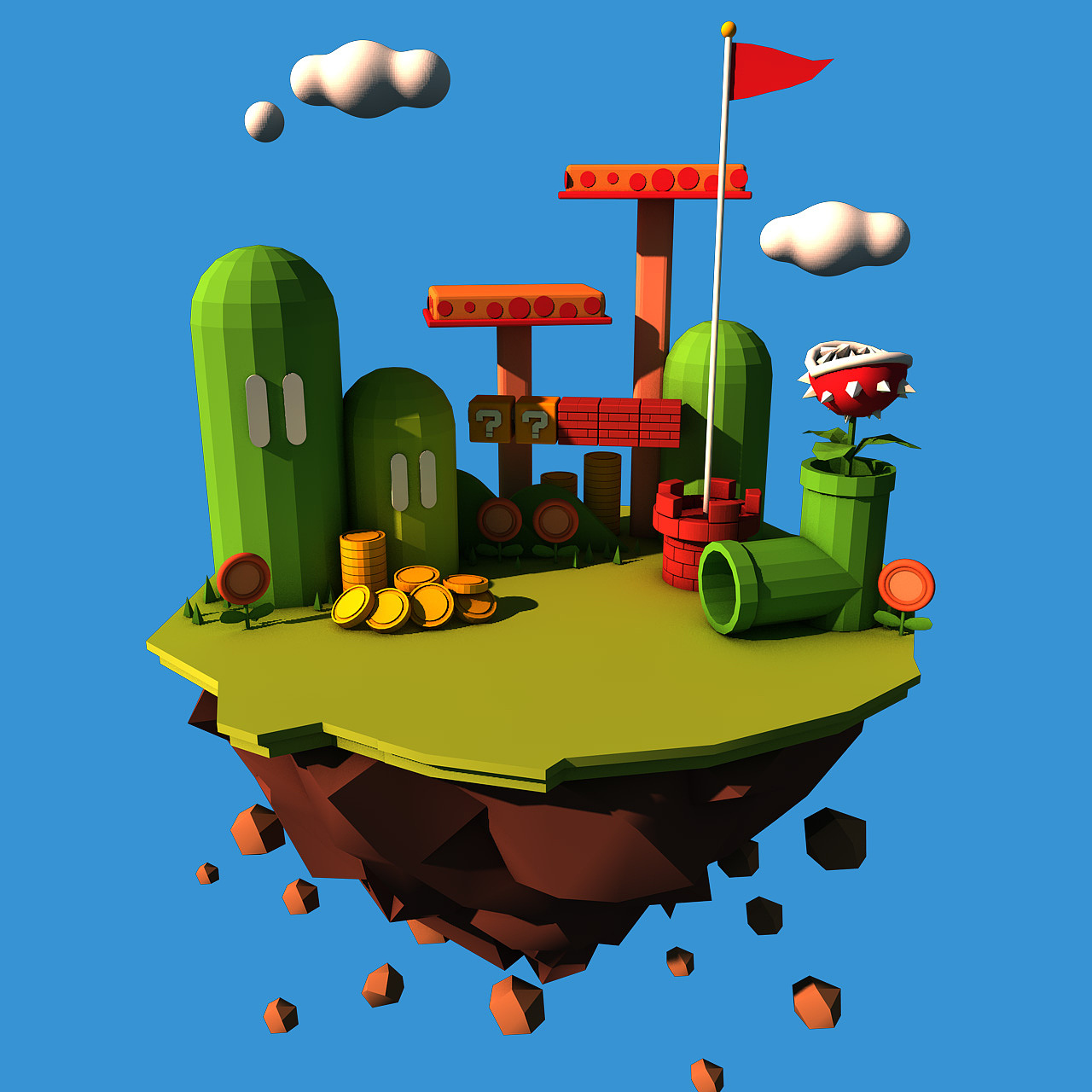 lowpoly C4D练习（图ZMTkwNzY4ODQ4） - 场景 - 站酷设计师sumikka原创素材 - 站酷ZCOOL