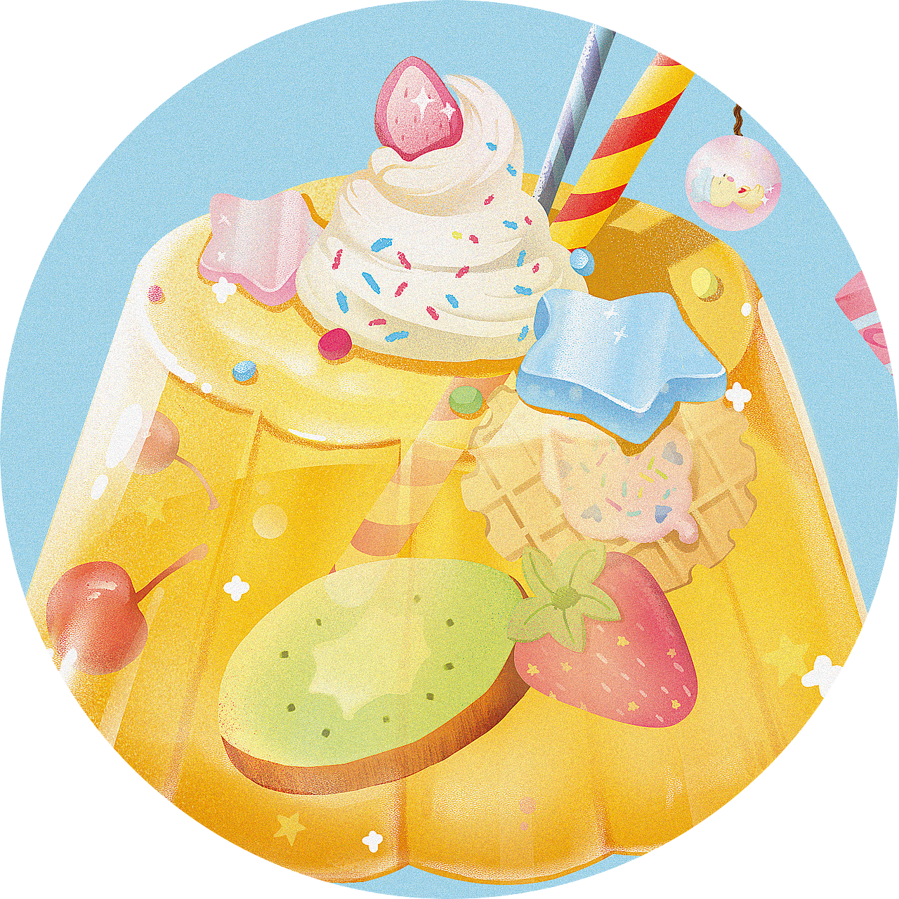 一点小甜品（图ZMjY4Nzg5MTg4） - 商业插画 - 站酷设计师虚拟怪质原创素材 - 站酷ZCOOL