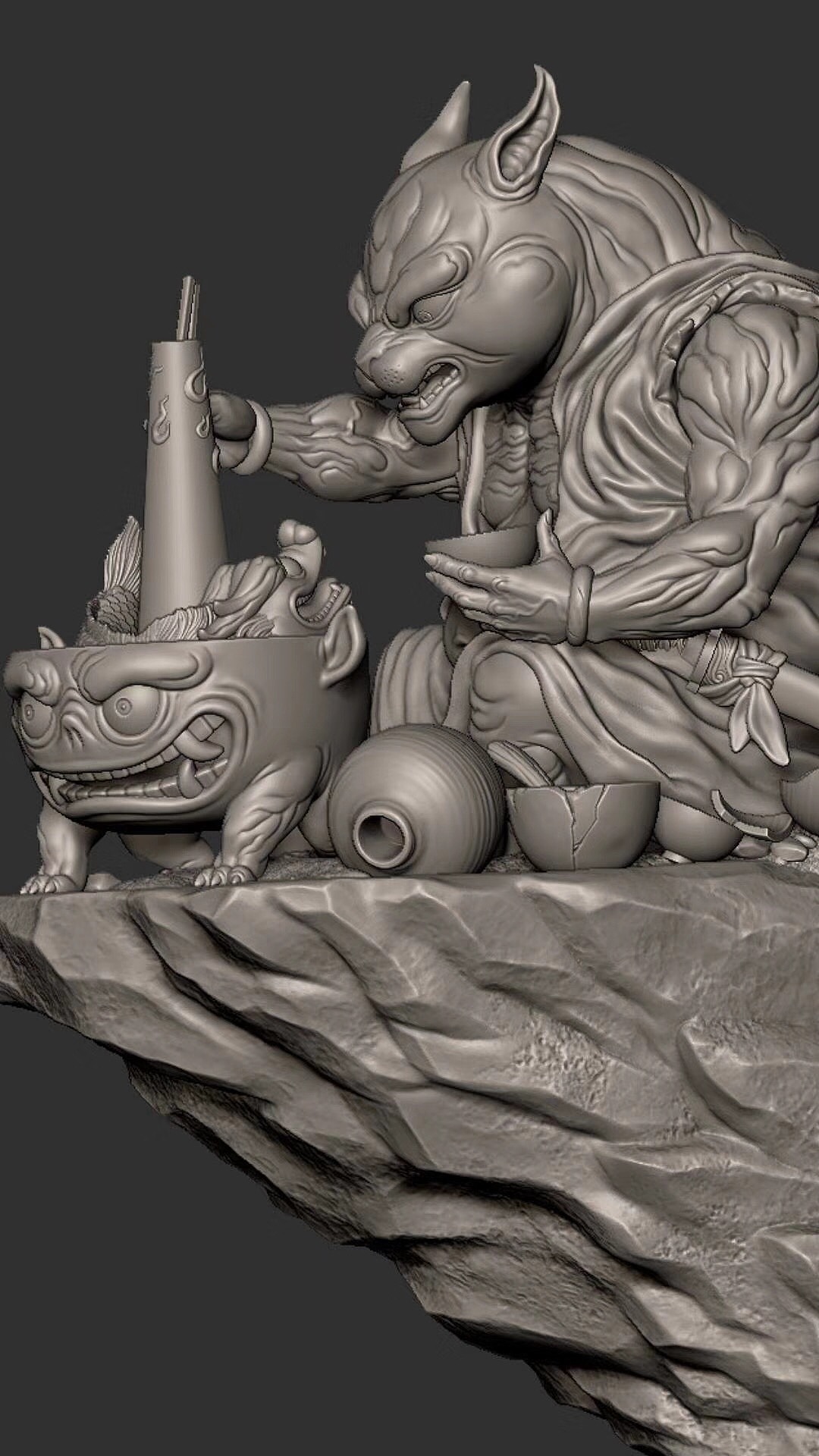 《火锅猫》（图ZMTI2Mzg5NDMy） - 绘画 - 站酷设计师明子水墨奇幻世界原创素材 - 站酷ZCOOL