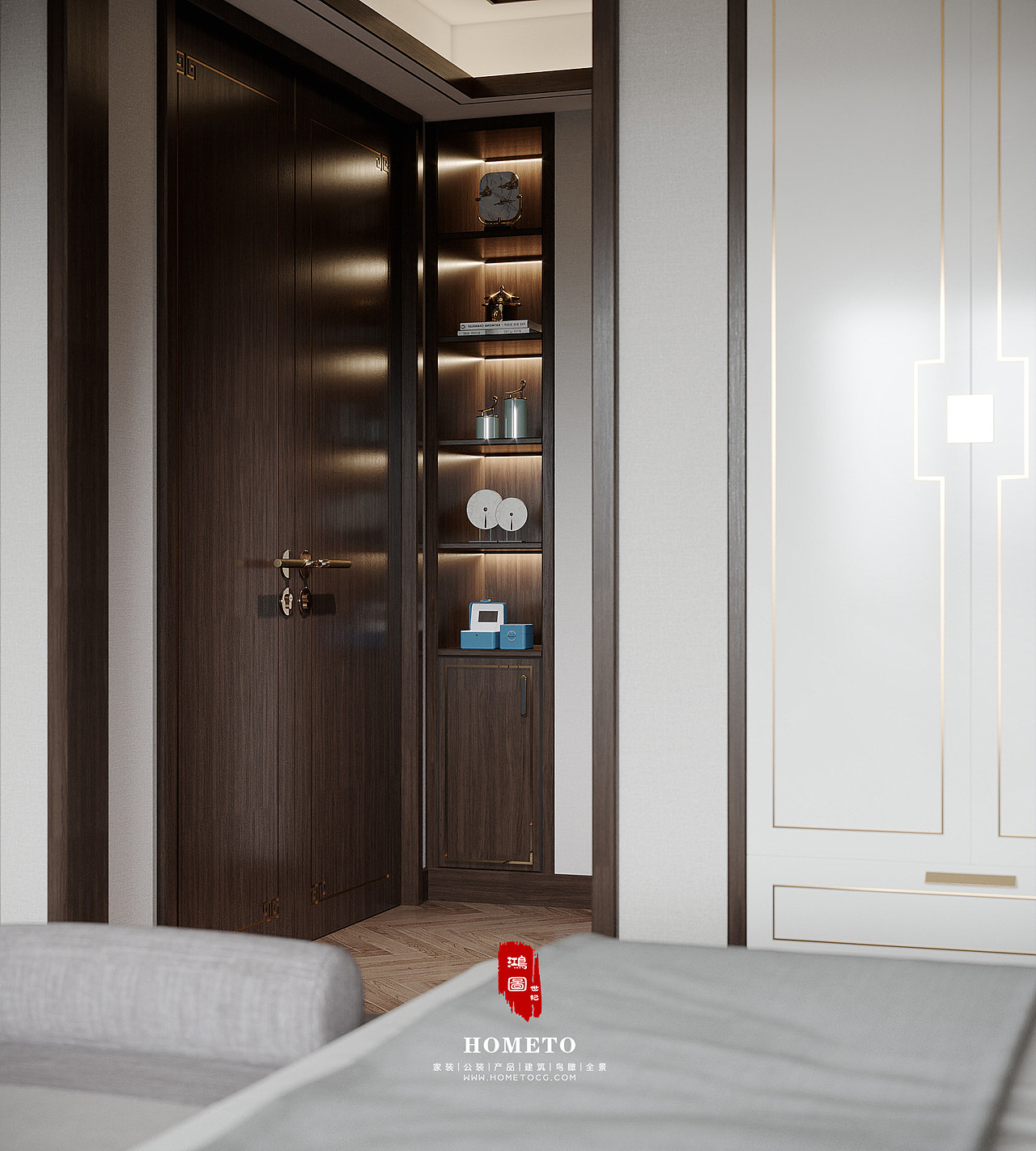 嘉定区 · 绿地天呈 - 主卧 / 衣帽间（图ZMjE5MjQzNTc2） - 家装设计 - 站酷设计师鸿图世纪原创素材 - 站酷ZCOOL