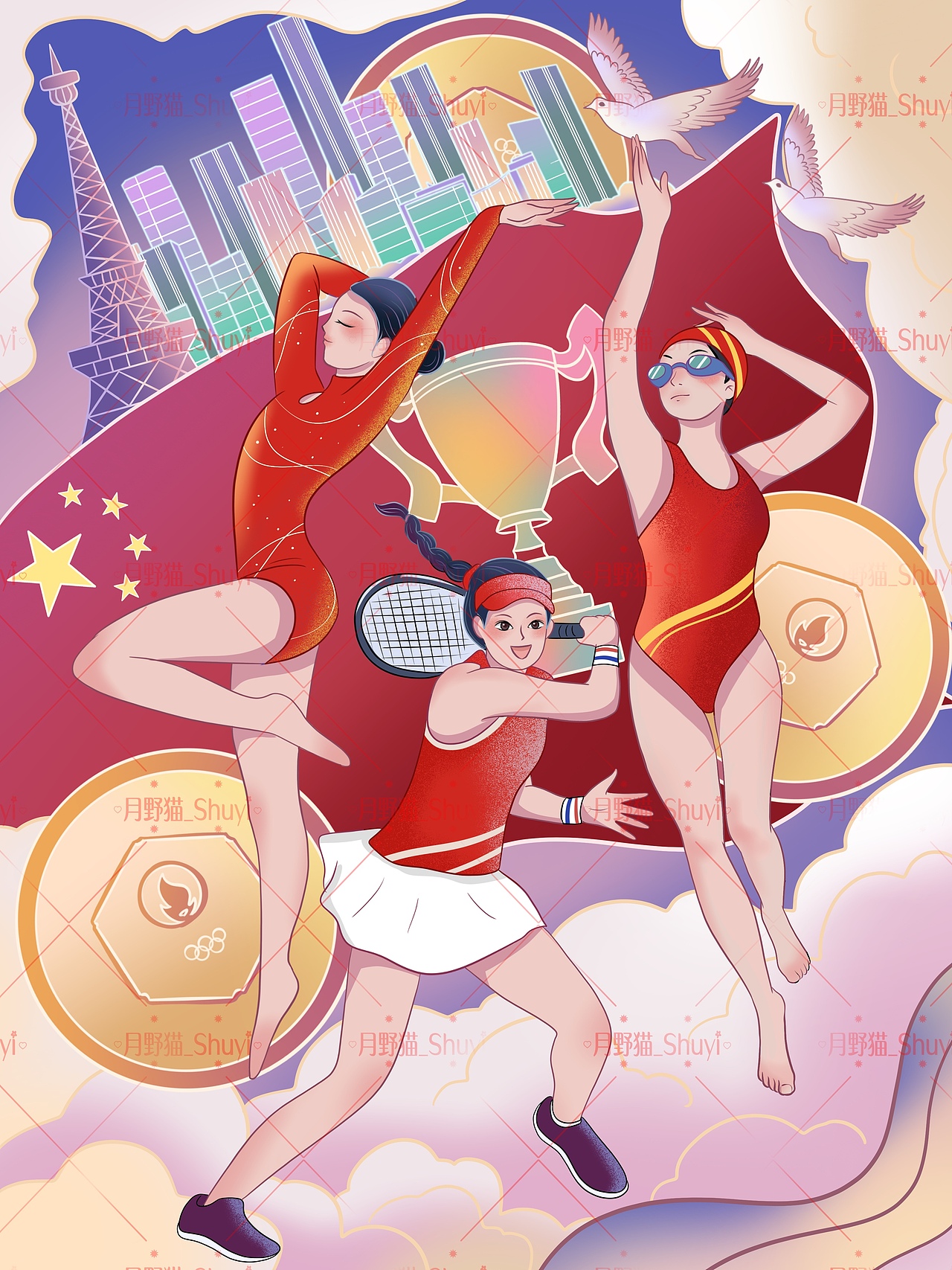 文创插画（图ZMzc5ODE5Mzg4） - 商业插画 - 站酷设计师画渣猫儿原创素材 - 站酷ZCOOL