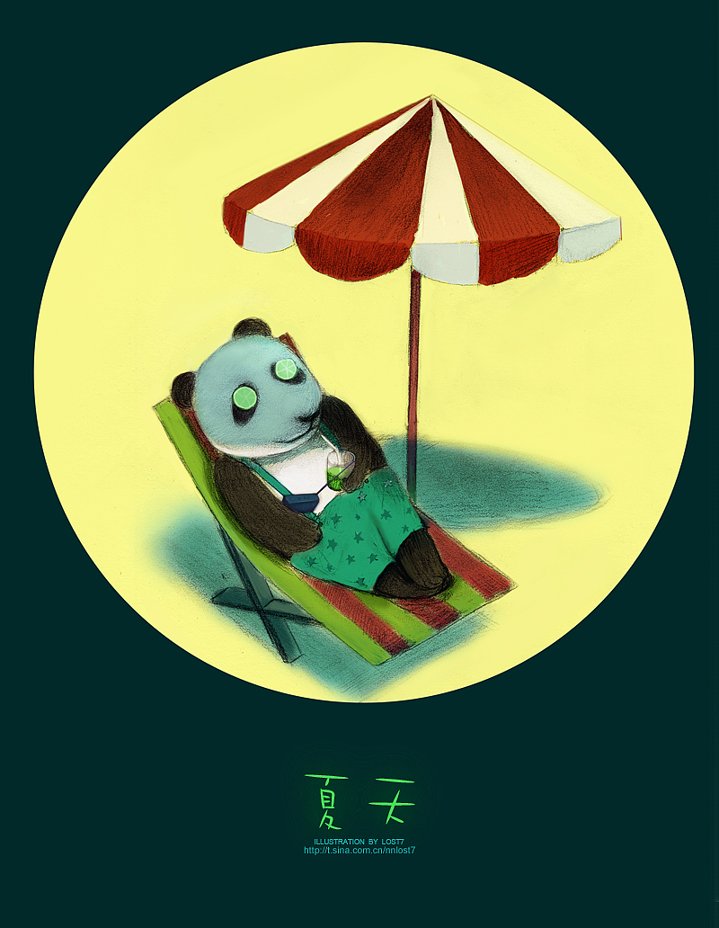 夏天的午后（图ZMzA3MTg4OA==） - 商业插画 - 站酷设计师lost7原创素材 - 站酷ZCOOL