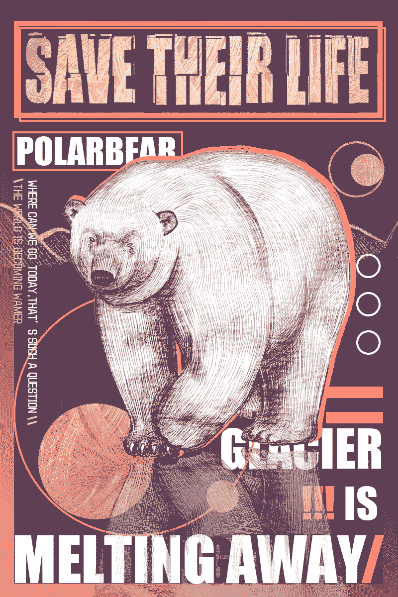 聚焦冰川和赖以生存的动物们（图ZMjY3NDM0NTM2） - 海报 - 站酷设计师weewoo原创素材 - 站酷ZCOOL