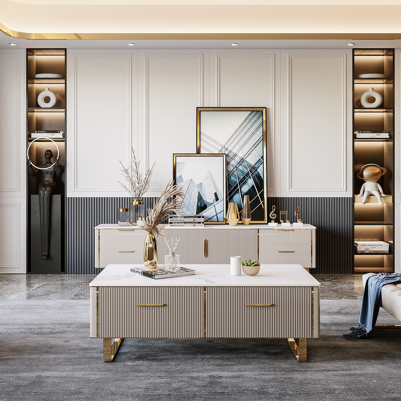 『电商』轻奢电视柜 茶几