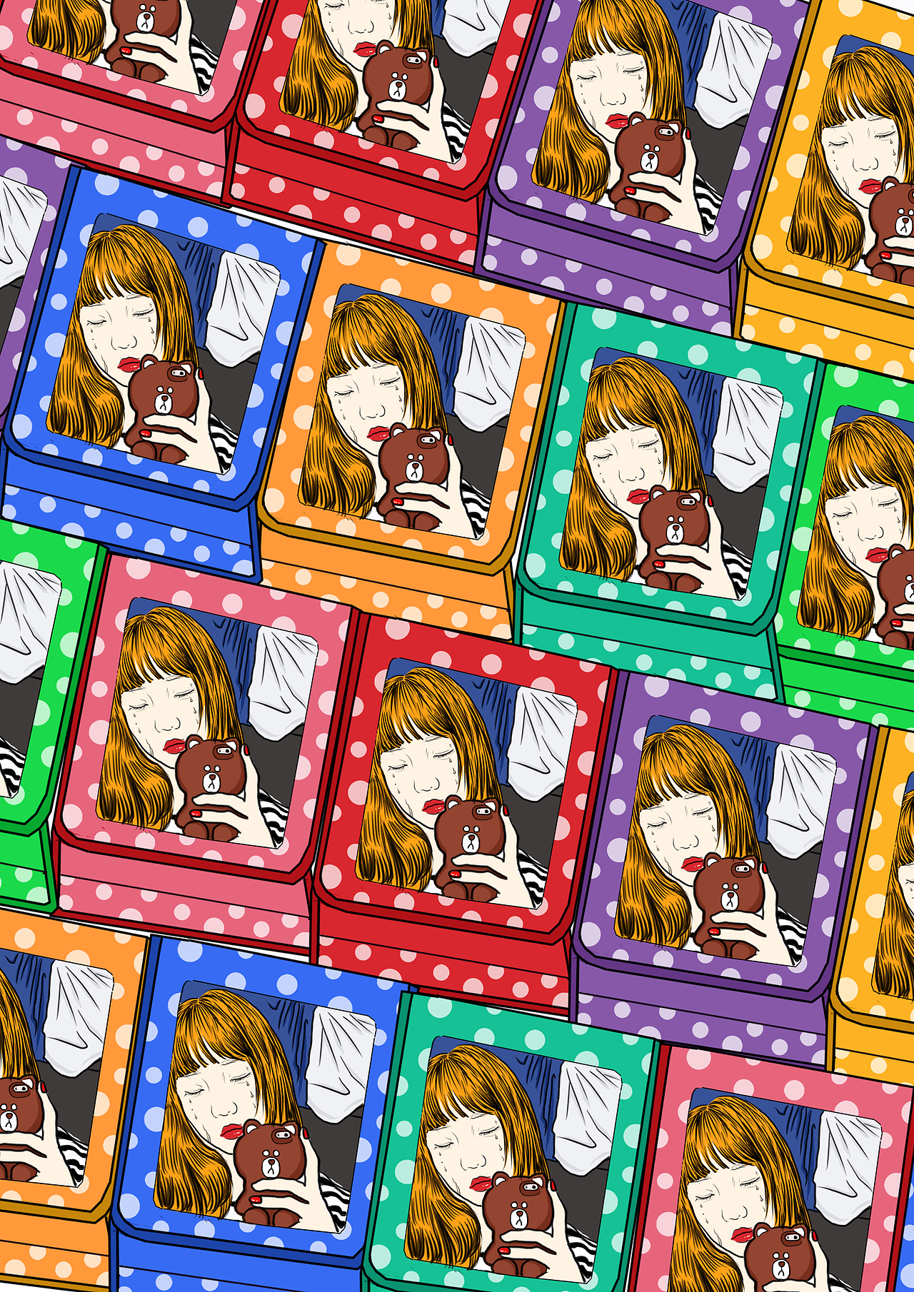 chill girl 插画系列